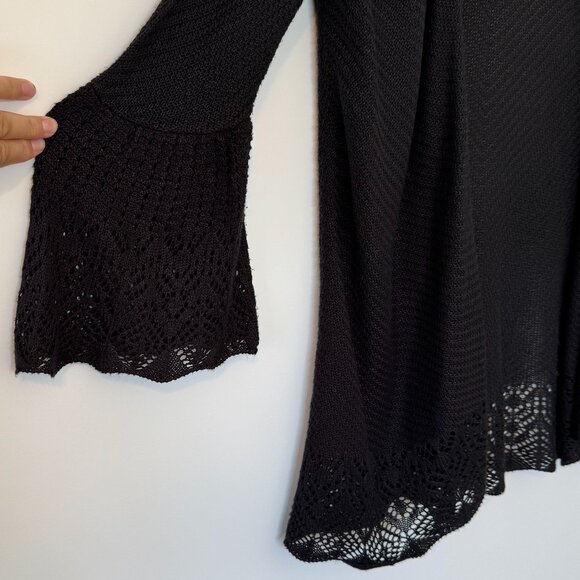 LAUREN CONRAD Women's L Black Cardigan Tunic Sweater - Picture 4 of 9